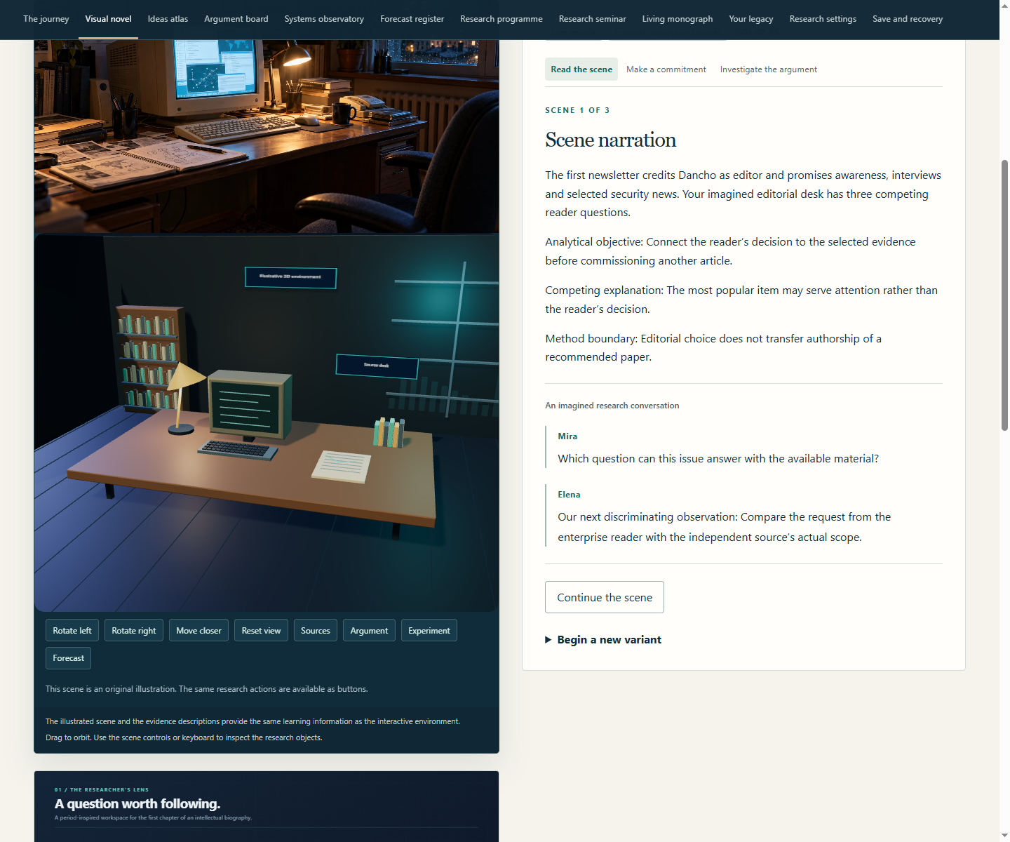 Interactive 3D episode